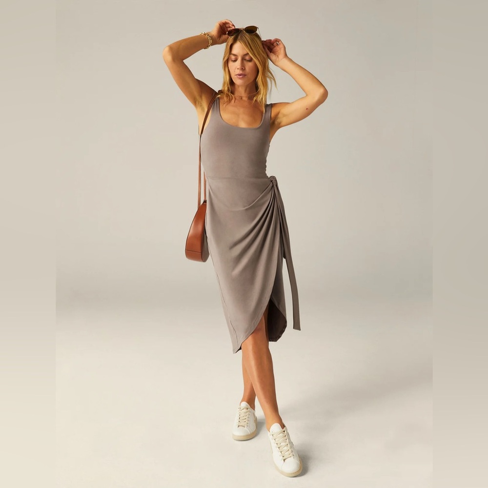 Beyond Yoga Intrigue Midi Dress in Birch